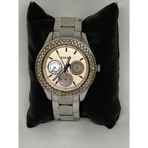 Fossil Stella ES2946 Womens Stainless Steel Analog Dial Quartz Wrist Watch JK864 - Picture 1 of 12